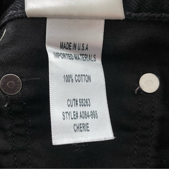 AGOLDE Cherie High Rise Straight Leg Jeans in Distortion Black Distressed 24 - Picture 10 of 15